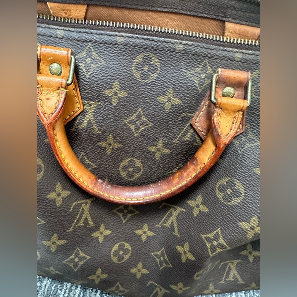 Louis Vuitton Speedy Brown and Tan Satchel - Picture 2 of 4